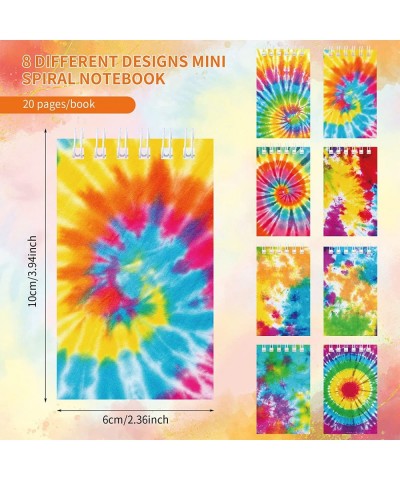 24 Pcs Mini Tie Dye Notebooks Pastel Art Party Small Notepads Tie Dye Spiral Pocket Notebook Party Hippie Mini Notepad for Ki...