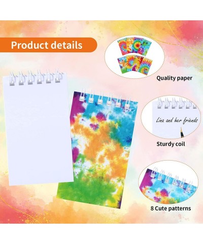 24 Pcs Mini Tie Dye Notebooks Pastel Art Party Small Notepads Tie Dye Spiral Pocket Notebook Party Hippie Mini Notepad for Ki...