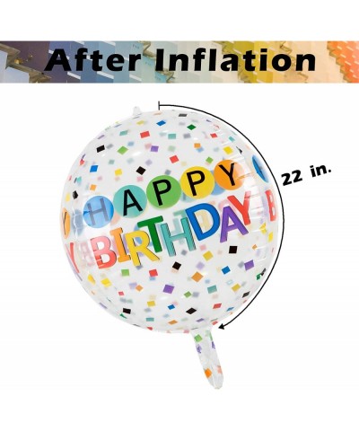 12 Pieces Large Happy Birthday Colorful 4D Balloons with 22 Inch Round Shaped Mylar Balloon for Birthday Party Baby Shower Ra...