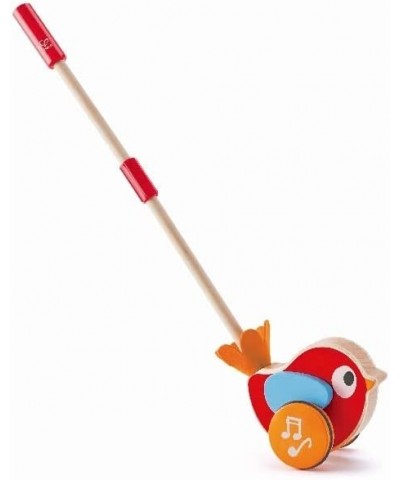 Lilly Musical Push Along | Wooden Push Along Baby Walking Bird Playful Kids Toy with Detachable Stick Multicolor 22.05 Inch (...