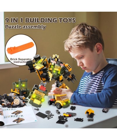 Building Toys STEM 9-in-1 Engineering Robot Building Block Model Kit Toy Learning Educational 720 Pcs Building Bricks Gifts f...