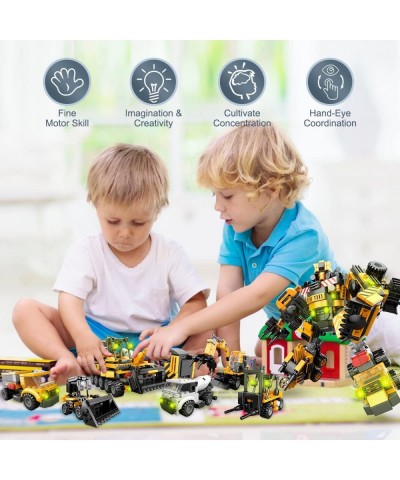 Building Toys STEM 9-in-1 Engineering Robot Building Block Model Kit Toy Learning Educational 720 Pcs Building Bricks Gifts f...