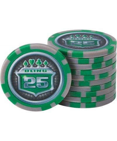 Fat Cat Bling 13.5 Gram Texas Hold 'em Clay Poker Chip Set with Aluminum Case 500 Striped Dice Chips $129.82 Casino Equipment