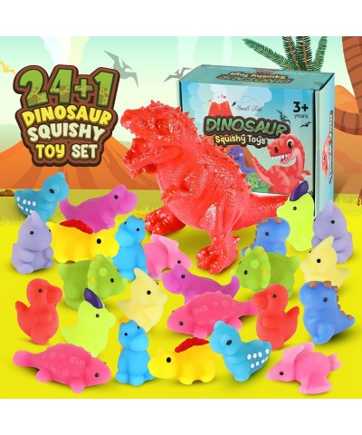 Mochi Squishies Toy for Kids 24+1 Pcs Jumbo Dinosaur Squishy Toy Stress Relief Toys for Boys Girls Mini Kawaii Stuff Cute Goo...