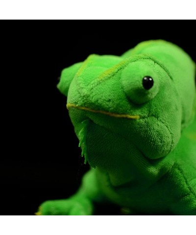 Lifelike Veiled Chameleon Soft Stuffed Animal Plush Toys Realistic Wild Reptile Green Chameleon Plush Toys Birthday 15" Long ...