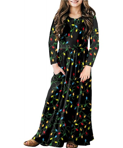 Girls Floor Length Maxi Dress with Pockets 5-14 Years $31.76 Kids' Costumes