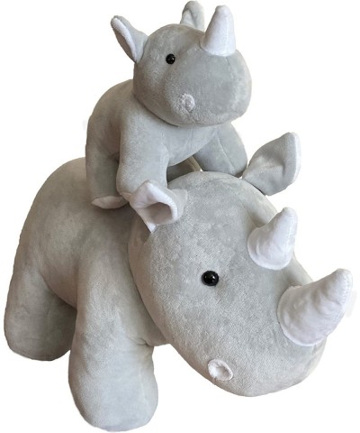 Rhino Stuffed Animals Oh So Soft Plush Mother Baby Rhinos Rhinoceros Toy Set $58.41 Stuffed Animals & Teddy Bears