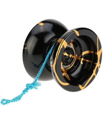 N11 Black Golden Unresponsive Yoyo Alloy Aluminum YoYo with Yoyo Glove Yoyo Bag Yoyo Strings and Pack of 25 Replacement Yoyo ...