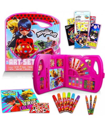 Miraculous Ladybug Art Set for Girls - 40 Piece Bundle with Miraculous Ladybug Art Pad Coloring Utensils Brushes Stickers and...