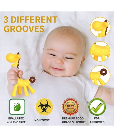 Baby Teething Toys Silicone Baby Teether Freezer BPA Free Soothe Babies Teething Relief Sore Gums Banana Finger Toothbrush Fr...