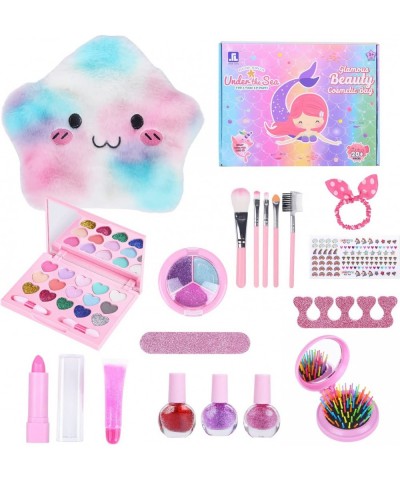 Kids Toys for Girls Real Makeup Kit 18 Pcs Washable Play Makeup Set for 5 6 7 8 9 10 11 12+ Years Old Birthday Gifts - Safe &...