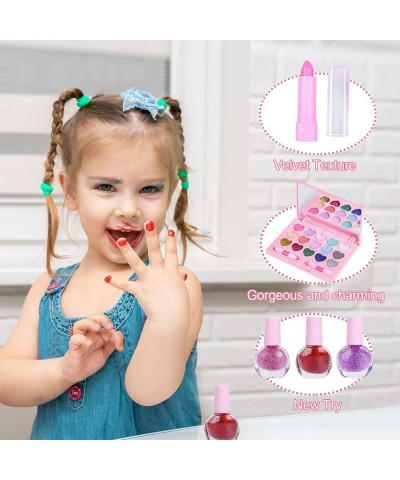 Kids Toys for Girls Real Makeup Kit 18 Pcs Washable Play Makeup Set for 5 6 7 8 9 10 11 12+ Years Old Birthday Gifts - Safe &...