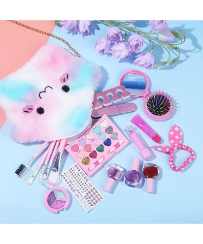 Kids Toys for Girls Real Makeup Kit 18 Pcs Washable Play Makeup Set for 5 6 7 8 9 10 11 12+ Years Old Birthday Gifts - Safe &...