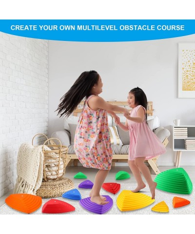 Balance Stepping Stones for Kids Non-Slip Step Stones Toys for Coordination Gross Motor Development Play Indoor Outdoor Uniqu...