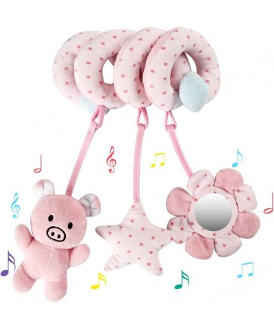 Hanging Toys for Car Seat Crib Mobile Infant Baby Spiral Plush Toys for Crib Bed Stroller Car Seat Bar Pink Pig $39.28 Baby C...