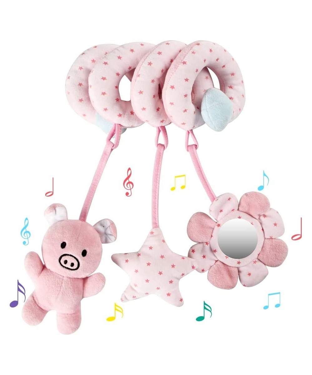 Hanging Toys for Car Seat Crib Mobile Infant Baby Spiral Plush Toys for Crib Bed Stroller Car Seat Bar Pink Pig $39.28 Baby C...