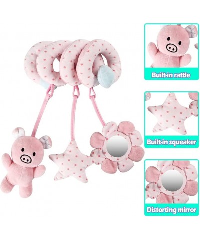 Hanging Toys for Car Seat Crib Mobile Infant Baby Spiral Plush Toys for Crib Bed Stroller Car Seat Bar Pink Pig $39.28 Baby C...