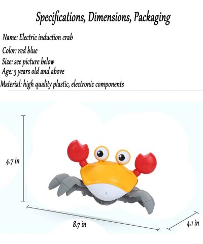 Sensing Crawling Crab Tummy Time Toys Crawling Crab Baby Interactive Toy Interactive Walking Dancing Toy with Music Sounds & ...