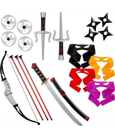 Ninja Weapons - Ninja Toys Includes Katana Bow & Arrow Eye Masks and More - Ninja Warrior Costume Accessory Set for Kids $57....