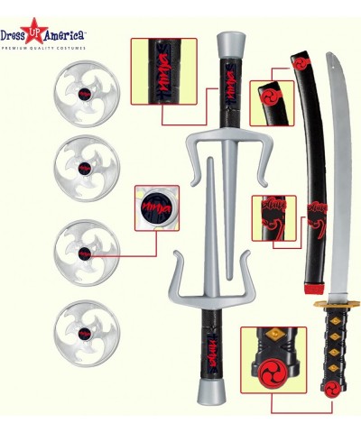 Ninja Weapons - Ninja Toys Includes Katana Bow & Arrow Eye Masks and More - Ninja Warrior Costume Accessory Set for Kids $57....