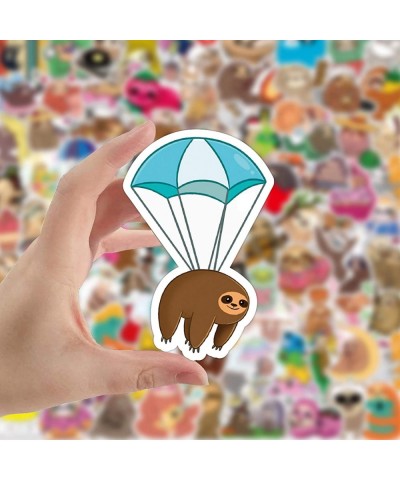 100pcs Sloth Stickers Pack Cute Waterproof Vinyl Stickers Decals for Water Bottles Luggage Skateboard Cartoon Sticker Gift fo...