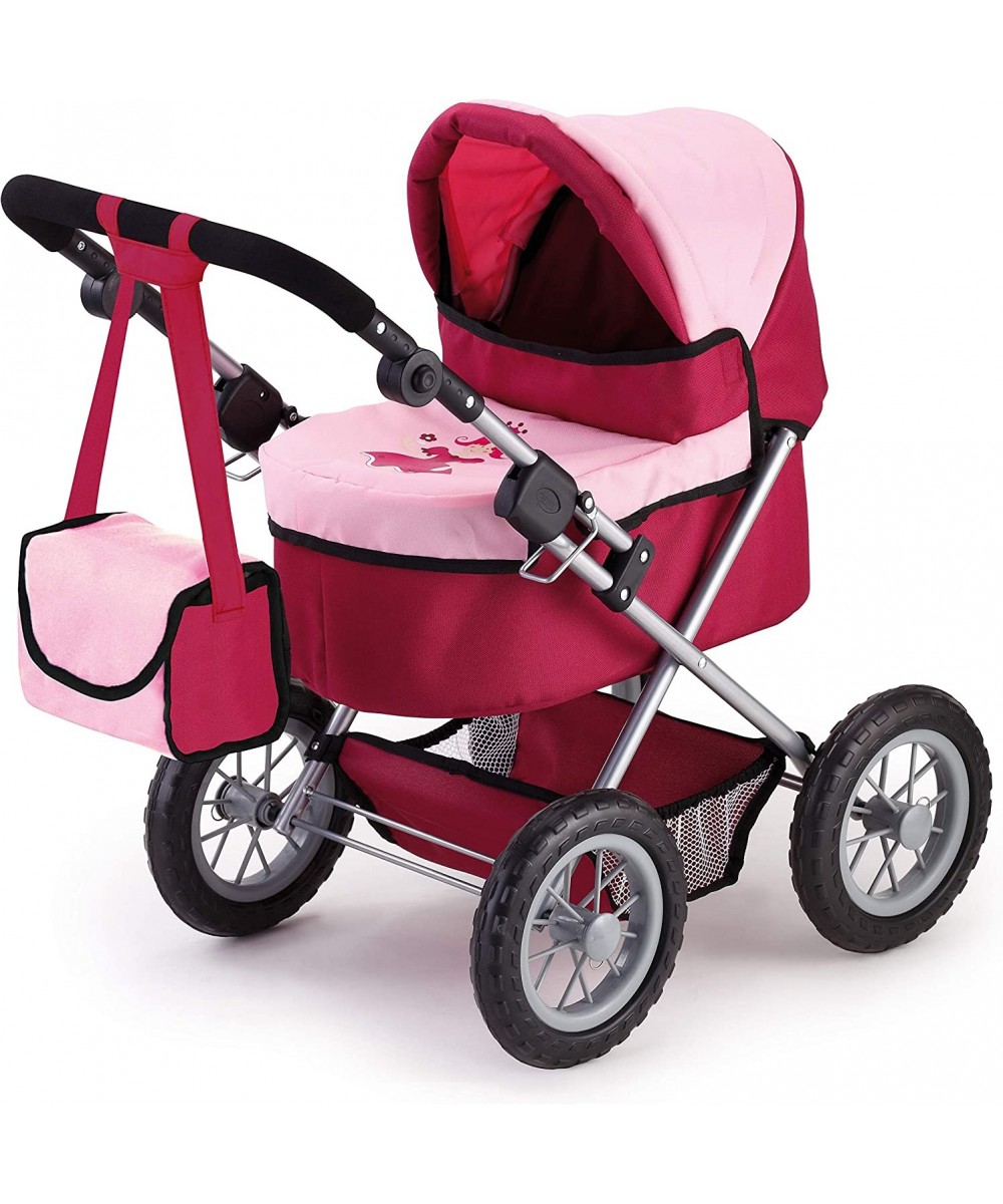 Baby Doll Trendy Pram - Bordeaux Red and Pink $76.64 Doll Accessories