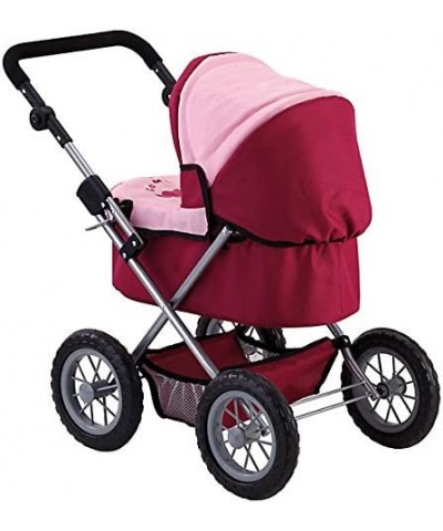 Baby Doll Trendy Pram - Bordeaux Red and Pink $76.64 Doll Accessories