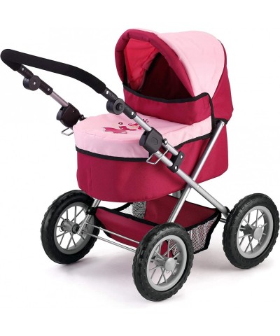 Baby Doll Trendy Pram - Bordeaux Red and Pink $76.64 Doll Accessories