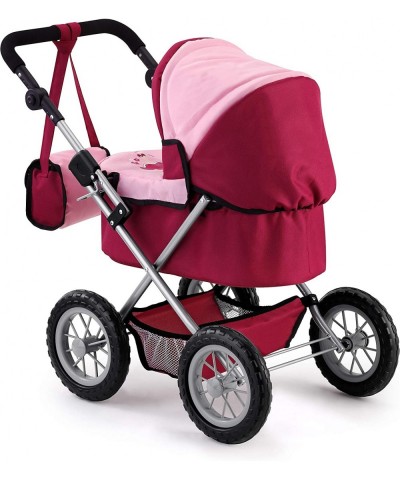 Baby Doll Trendy Pram - Bordeaux Red and Pink $76.64 Doll Accessories