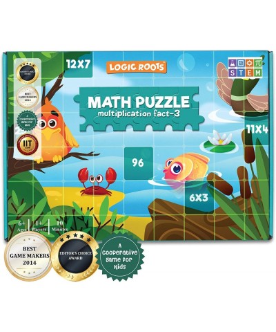 Math Puzzle for Kids - Multiplication Table 10-12 Practice Fun STEM Toy for 7-8 Year Olds 4 Foam Puzzles with 10 Pieces Each ...