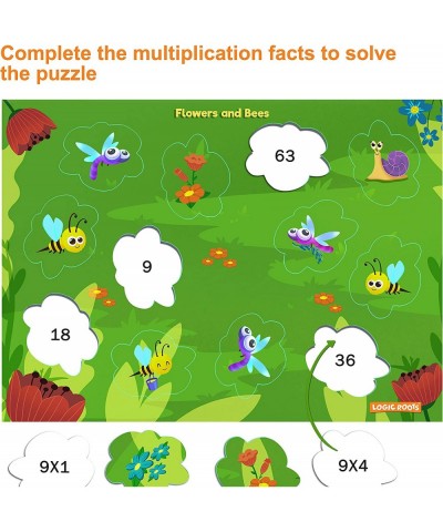 Math Puzzle for Kids - Multiplication Table 10-12 Practice Fun STEM Toy for 7-8 Year Olds 4 Foam Puzzles with 10 Pieces Each ...