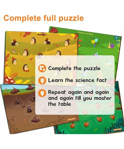 Math Puzzle for Kids - Multiplication Table 10-12 Practice Fun STEM Toy for 7-8 Year Olds 4 Foam Puzzles with 10 Pieces Each ...