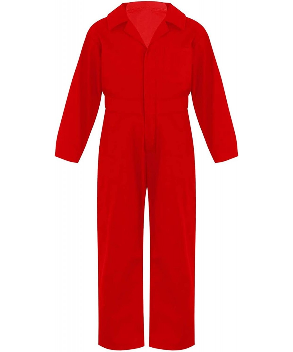 Kids Boys Cottn Fashion Coveralls Long Sleeve Turndown Collar Zipper Front Jumpsuit Cosplay Costume Casual Wear $27.88 Kids' ...