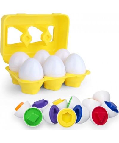 blackmatrix Matching Eggs - Toddler Toys Color Shapes Egg Set Educational Color and Sorting Recognition Skills Puzzle for Kid...