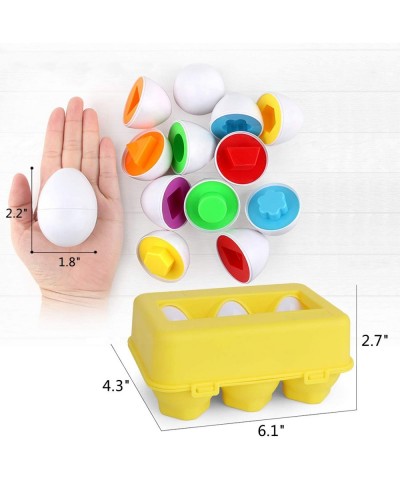 blackmatrix Matching Eggs - Toddler Toys Color Shapes Egg Set Educational Color and Sorting Recognition Skills Puzzle for Kid...