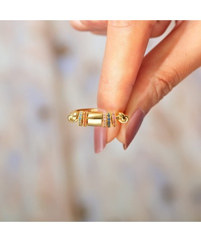 To My Daughter Fidget Anxiety Ring for Women Teens Cubic Zirconia Bead Stress Relieveing Rings Anti Anxiety Ring Jewelry for ...