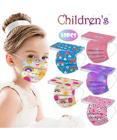 50 Pack Kids Disposable Face Masks Cute Colorful Cartoon Printed 3 Layer Fits for Kids Boys Girls Ages 4-12 $24.49 Kids' Dres...