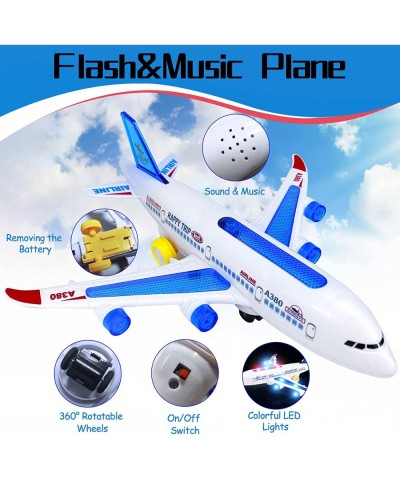 Airplane Toys | Musical Plane Toys for Toddlers Airplane Crawling Toys with Smart Steering for Infant Early Educational Baby ...