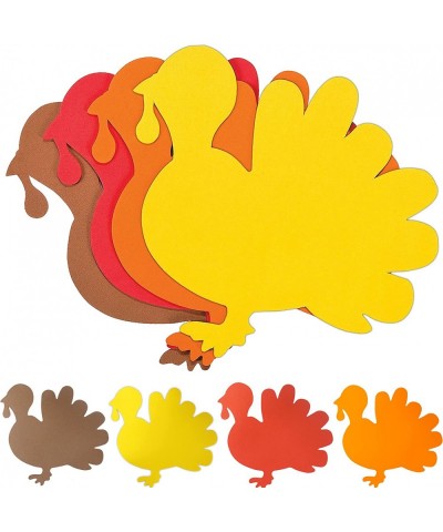 8" Foam Turkey Blank Cut Outs Shapes 24 Pack- Thanksgiving Crafts for Kids Bulk Thanksgiving Craft for Toddler Kids Classroom...