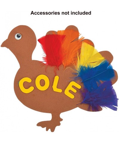 8" Foam Turkey Blank Cut Outs Shapes 24 Pack- Thanksgiving Crafts for Kids Bulk Thanksgiving Craft for Toddler Kids Classroom...