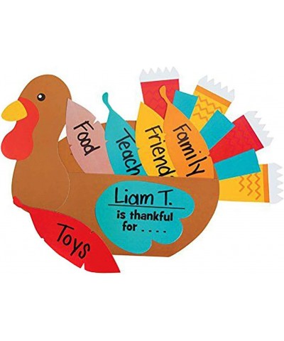 8" Foam Turkey Blank Cut Outs Shapes 24 Pack- Thanksgiving Crafts for Kids Bulk Thanksgiving Craft for Toddler Kids Classroom...