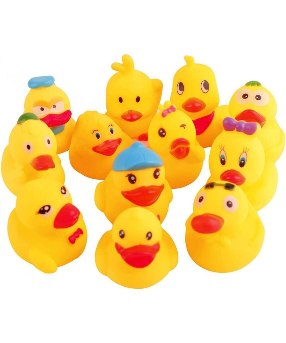 Bath Duck Toys 12 PCS Yellow Rubber Ducks Squeak & Float Ducky Baby Shower Pool Toy for Toddlers Kids Boys Girls $13.61 Batht...