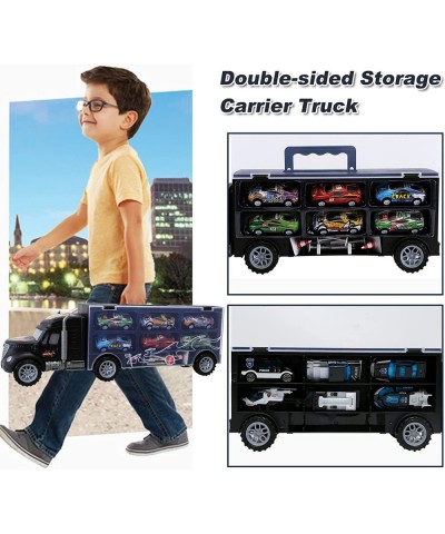 Toddler Toys for 3-4 Year Old Boys Large Transport Cars Carrier Set Truck Toys with 12 Die-cast Vehicles Truck Toys Cars Idea...