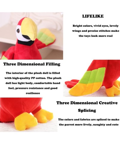 9.8" Parrot Plush Stuffed Animal Bird Soft Cute Realistic Red Parrot Toy for Kids $22.76 Stuffed Animals & Teddy Bears