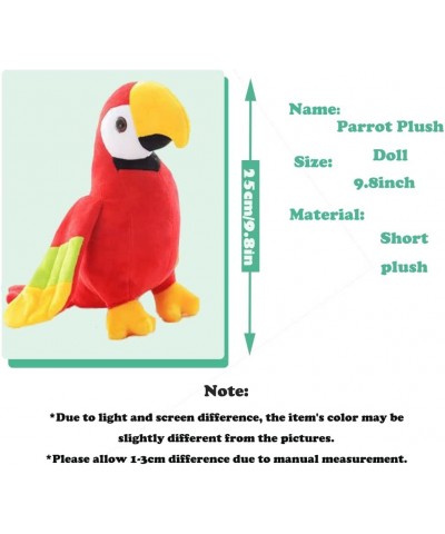 9.8" Parrot Plush Stuffed Animal Bird Soft Cute Realistic Red Parrot Toy for Kids $22.76 Stuffed Animals & Teddy Bears