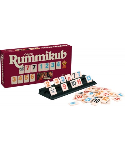 Original Retro Style Large Numbers Rummikub - Includes Tiles with Bright Over-Sized Inset Numbers for Easy Viewing Multi Colo...