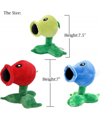 3Pcs Plants vs Zombies Plush Toys Peashooter Snow Pea & Fire Pea Soft Figure Doll Plants vs Zombies Toys PVZ Plush Plants 1 2...