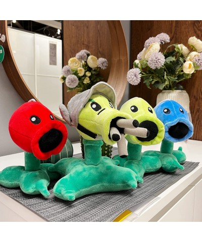 3Pcs Plants vs Zombies Plush Toys Peashooter Snow Pea & Fire Pea Soft Figure Doll Plants vs Zombies Toys PVZ Plush Plants 1 2...