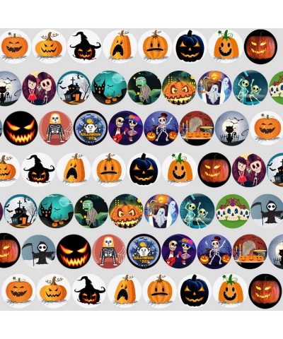 1200 Pieces Halloween Roll Stickers Party Pack 3 Rolls 1-3/5 Inch Pumpkin Bat Ghost Skull Specter Spider Web Stickers for Hal...