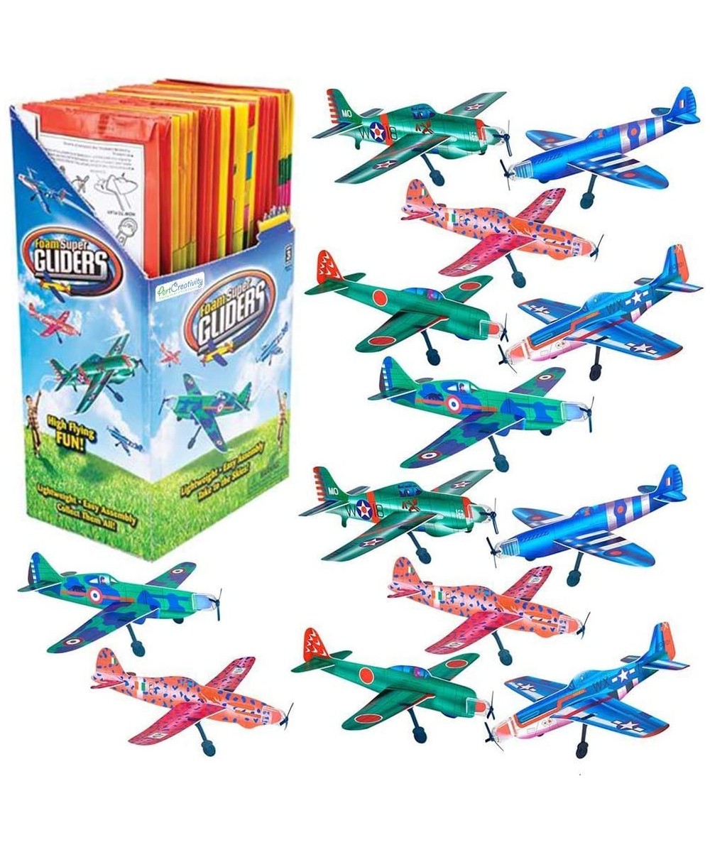 Super Foam Gliders for Kids Bulk Set of 24 Lightweight Planes with Various Designs Individually Packed Flying Airplanes Fun B...